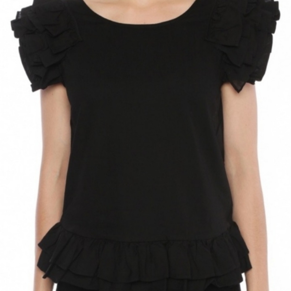 Diesel De-Roses Ruffle Top Size M